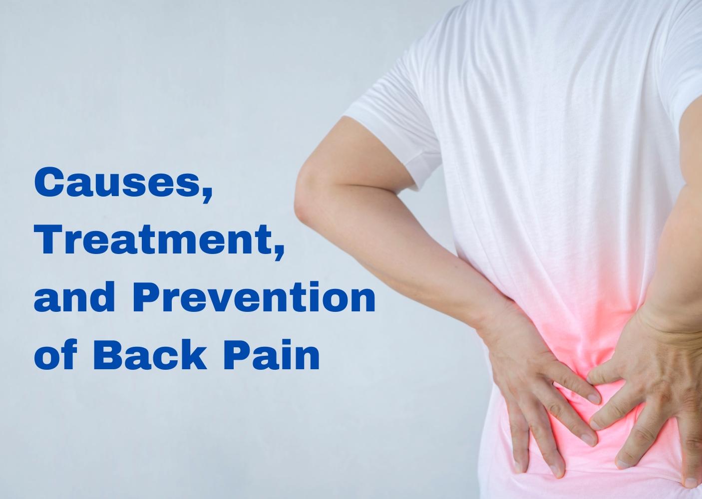 Causes, Treatment, and Prevention of Back Pain